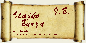 Vlajko Burza vizit kartica